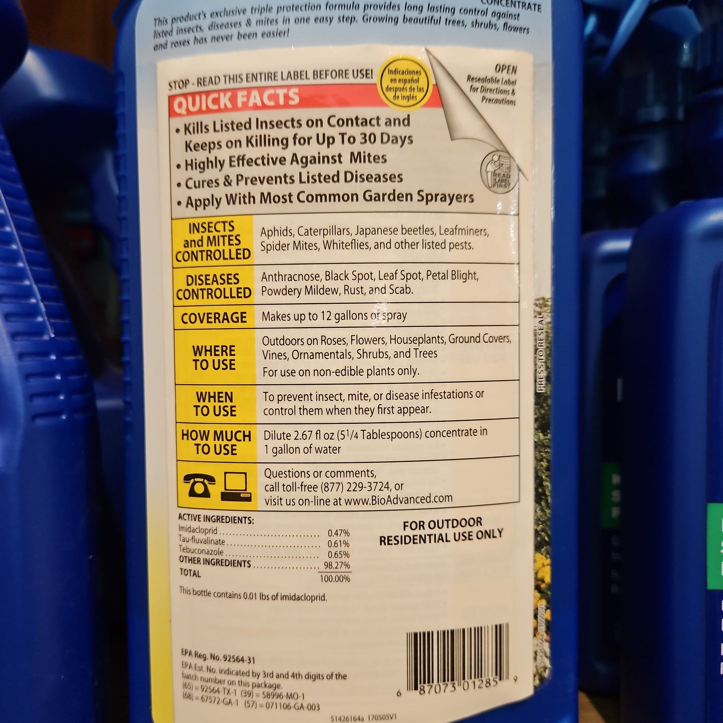BioAdvance Insect Dis Mite 3-n-1 32oz Concentrate