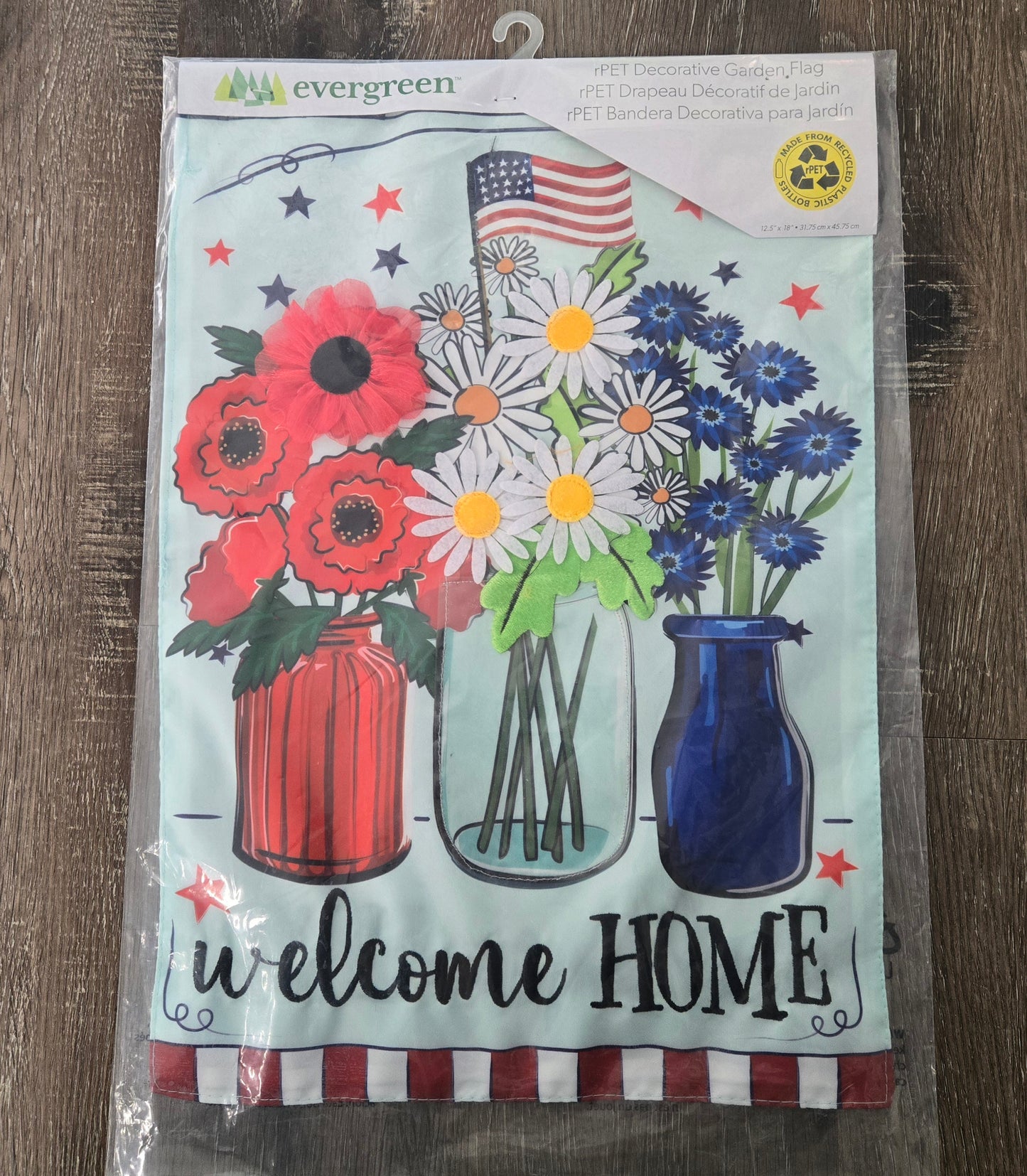 Garden Flag Patriotic Floral