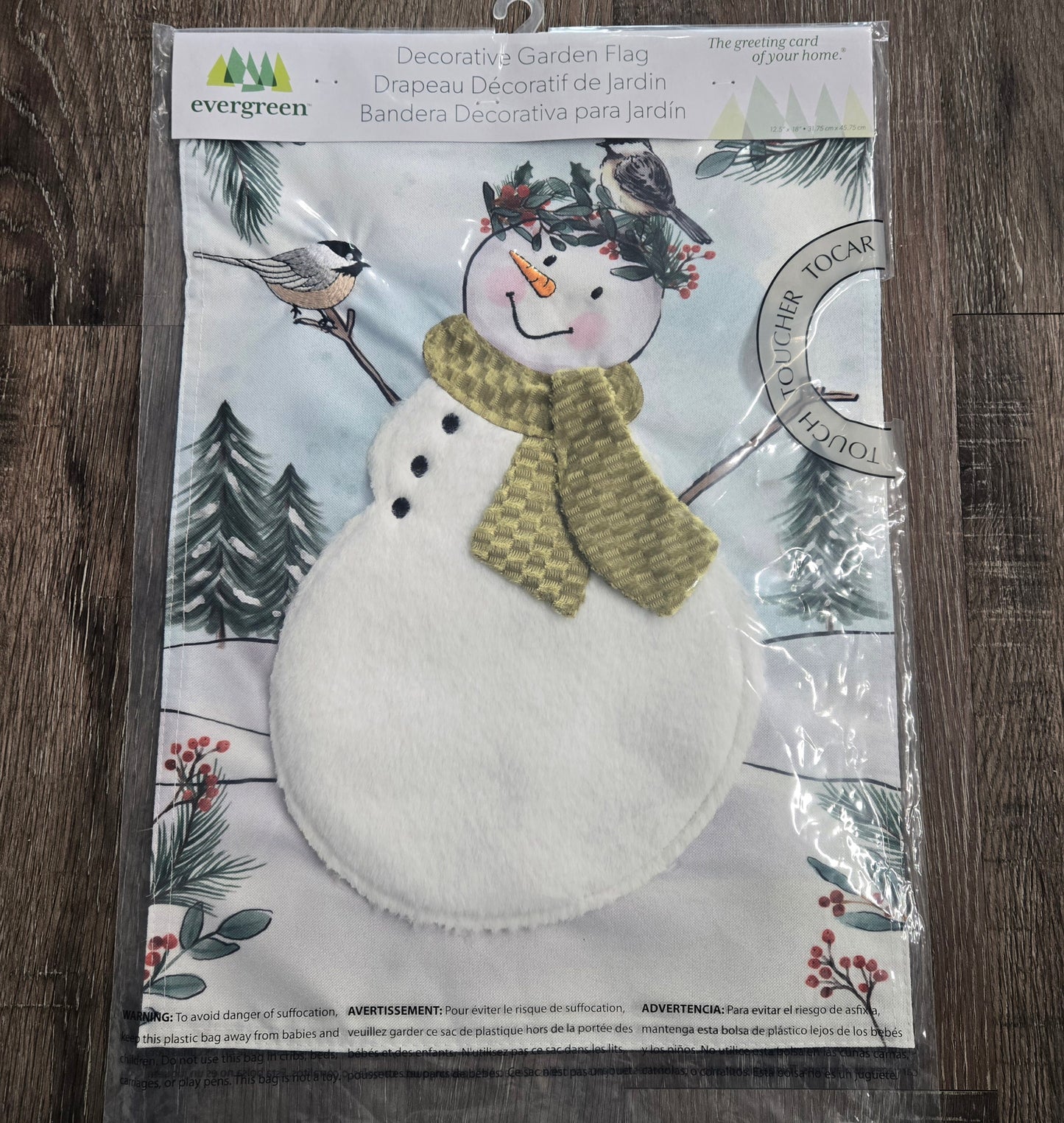Garden Flag Snowman