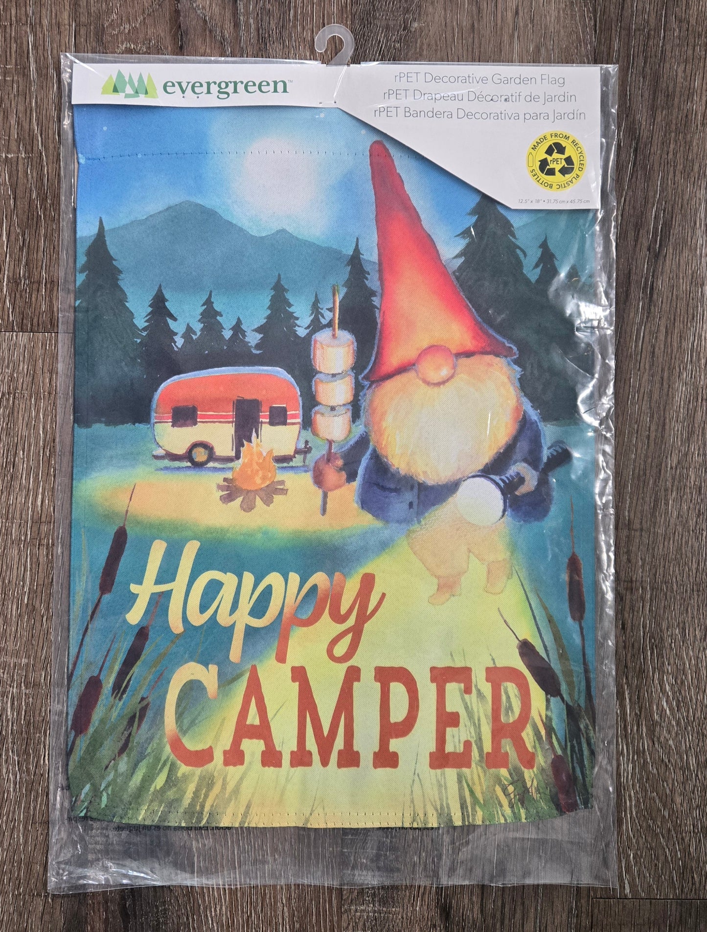 Garden Flag Gnome Happy Camper