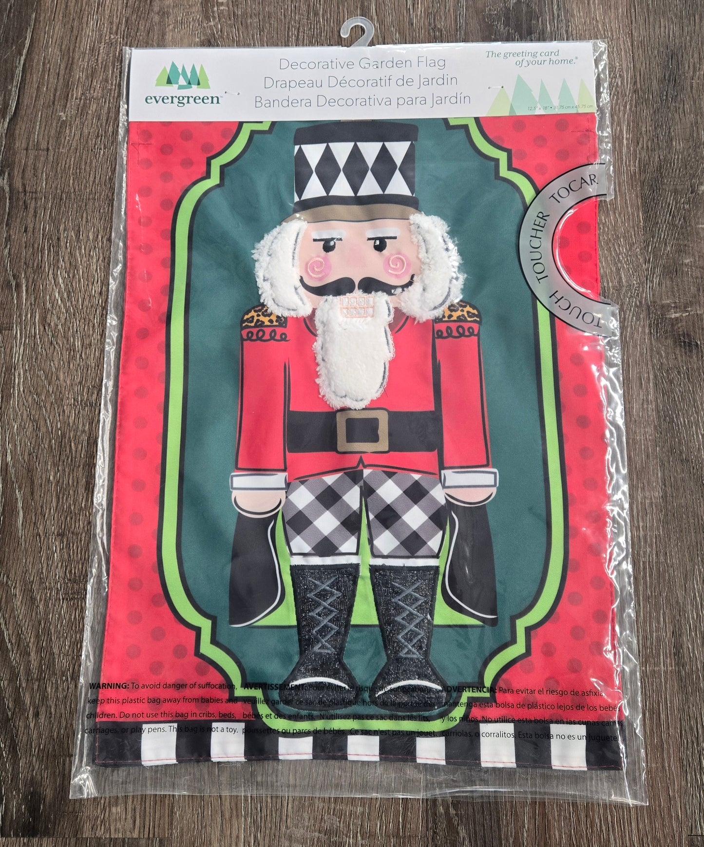 Garden Flag Patterned Nutcracker