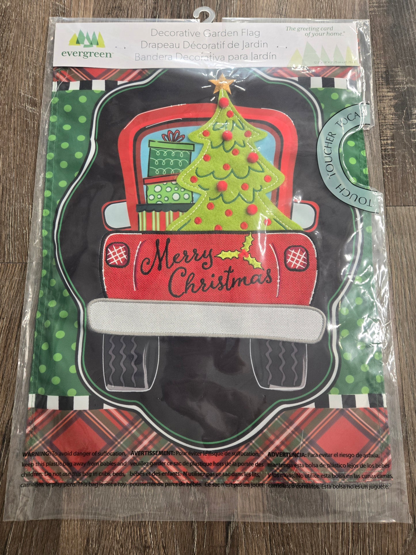 Garden Flag Patterned Christmas Truck