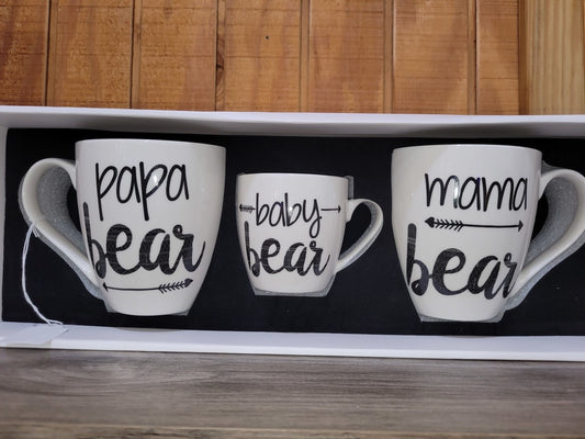 Ceramic Mug Gift Set Bear Family