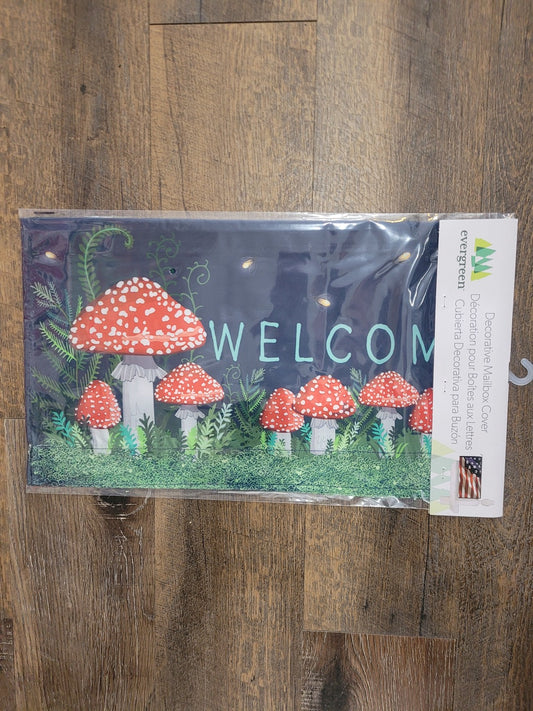 Mailbox Cover Welcome Friends Mushroom