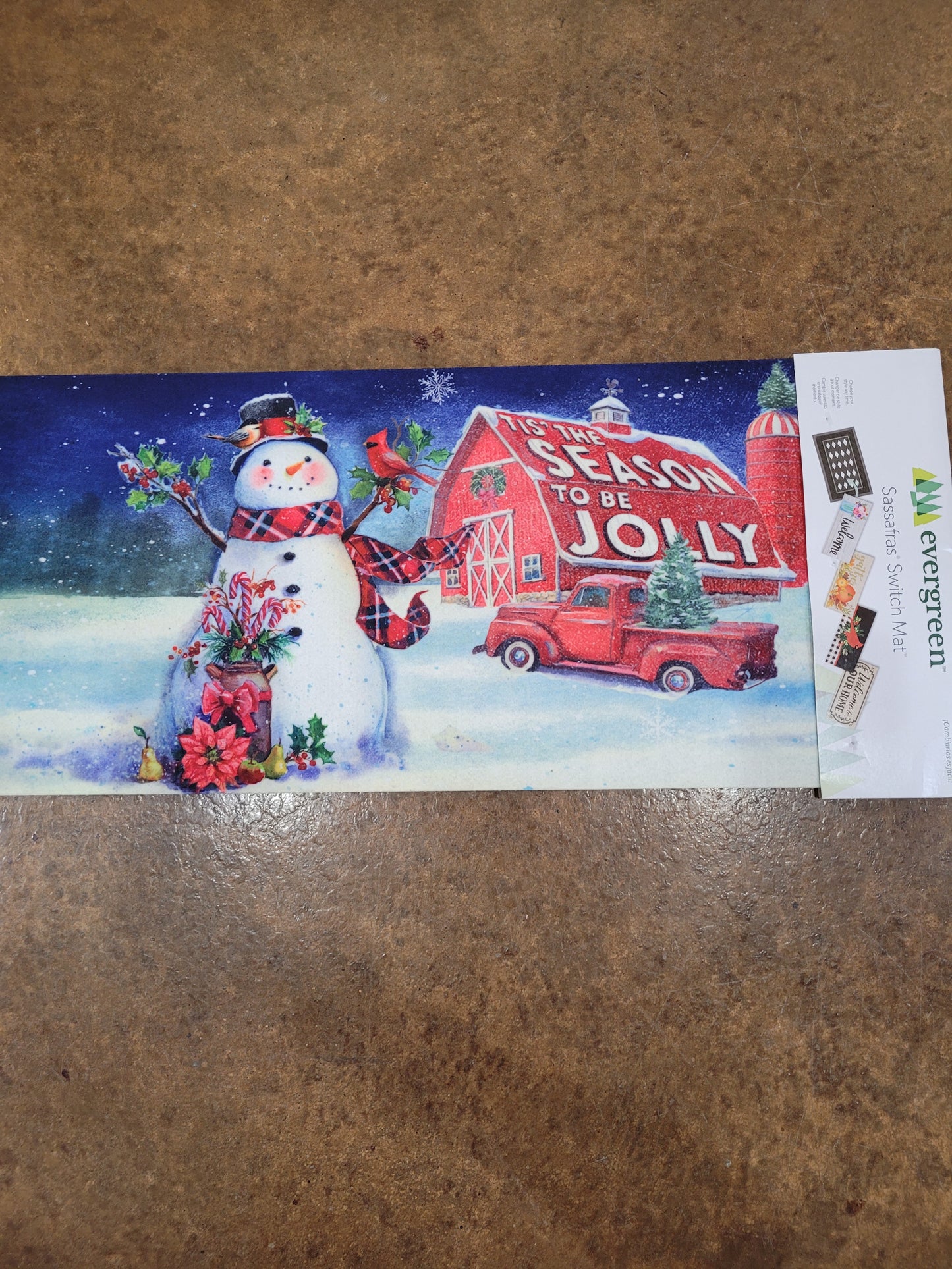 Switch Mat Christmas Barn Snowman