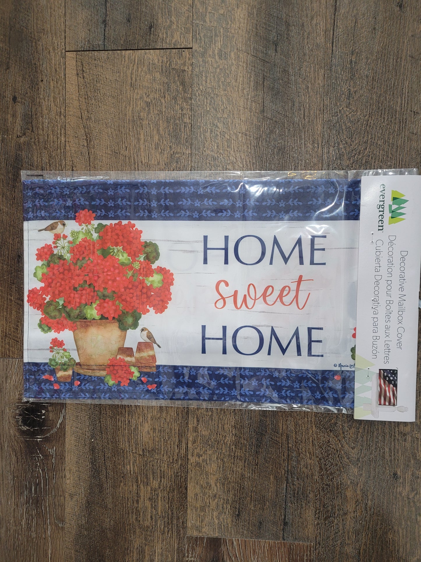 Mailbox Cover Red Geraniums