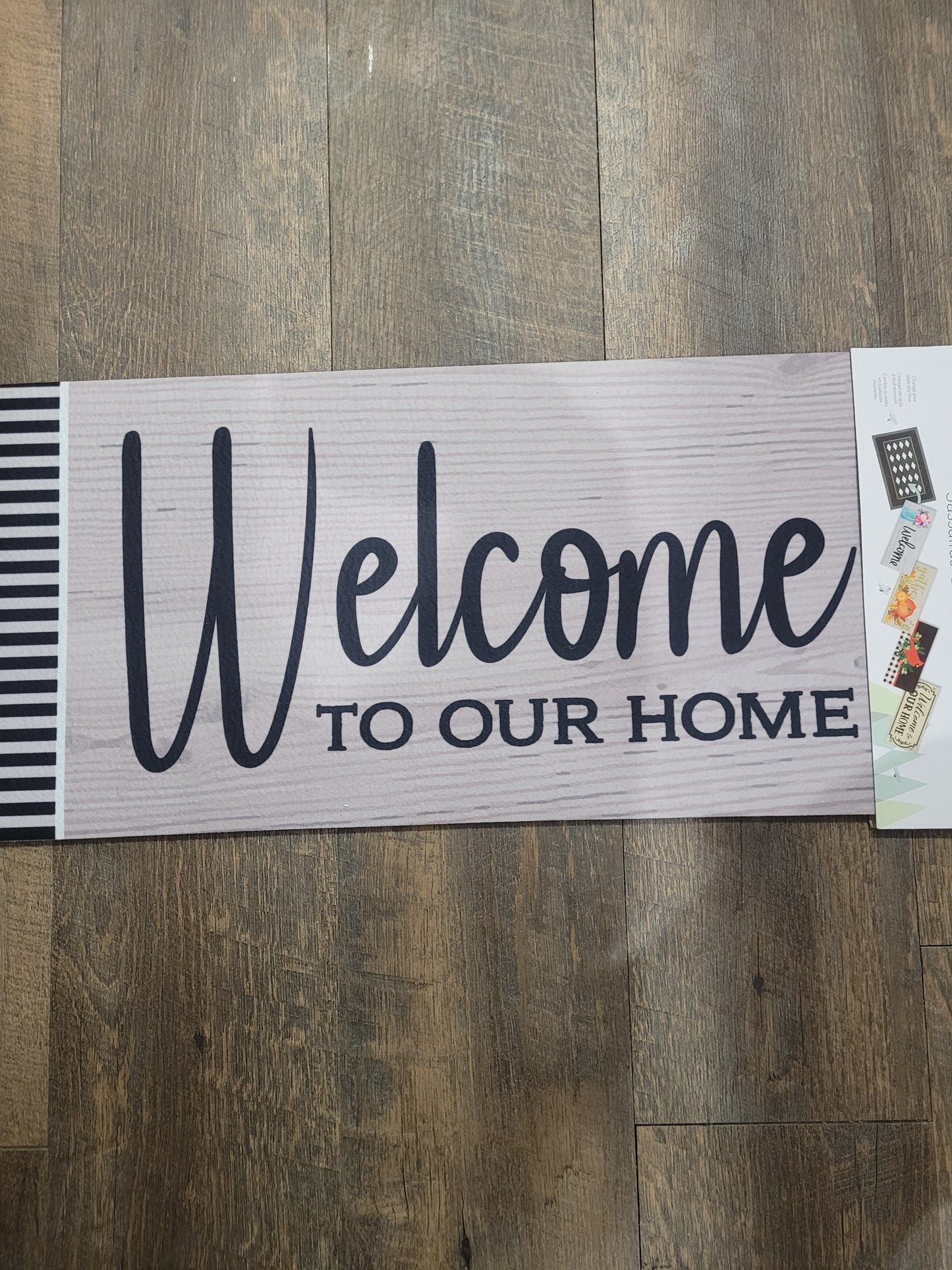 Switch Mat Wood Grain Welcome