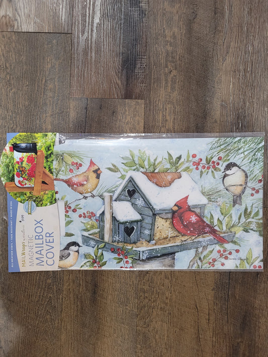 Mailbox Cover Winter Birdhouse