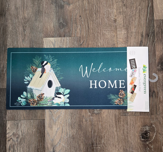 Switch Mat Welcome Home Winter Bird House