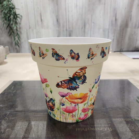 8" Zest Pot Butterflies