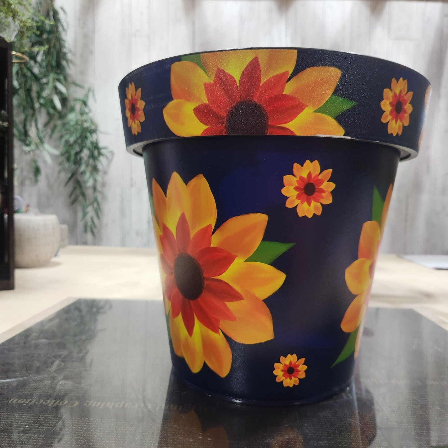 12" Zest Pot Sunflower Planter