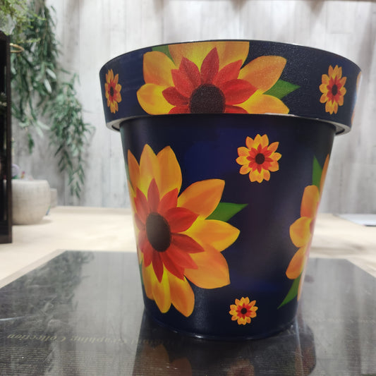 12" Zest Pot Sunflower Planter