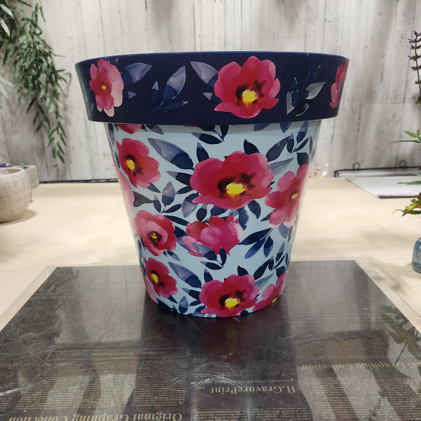 15" Zest Pot Pink Poppies