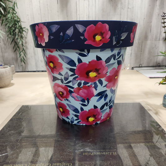 15" Zest Pot Pink Poppies