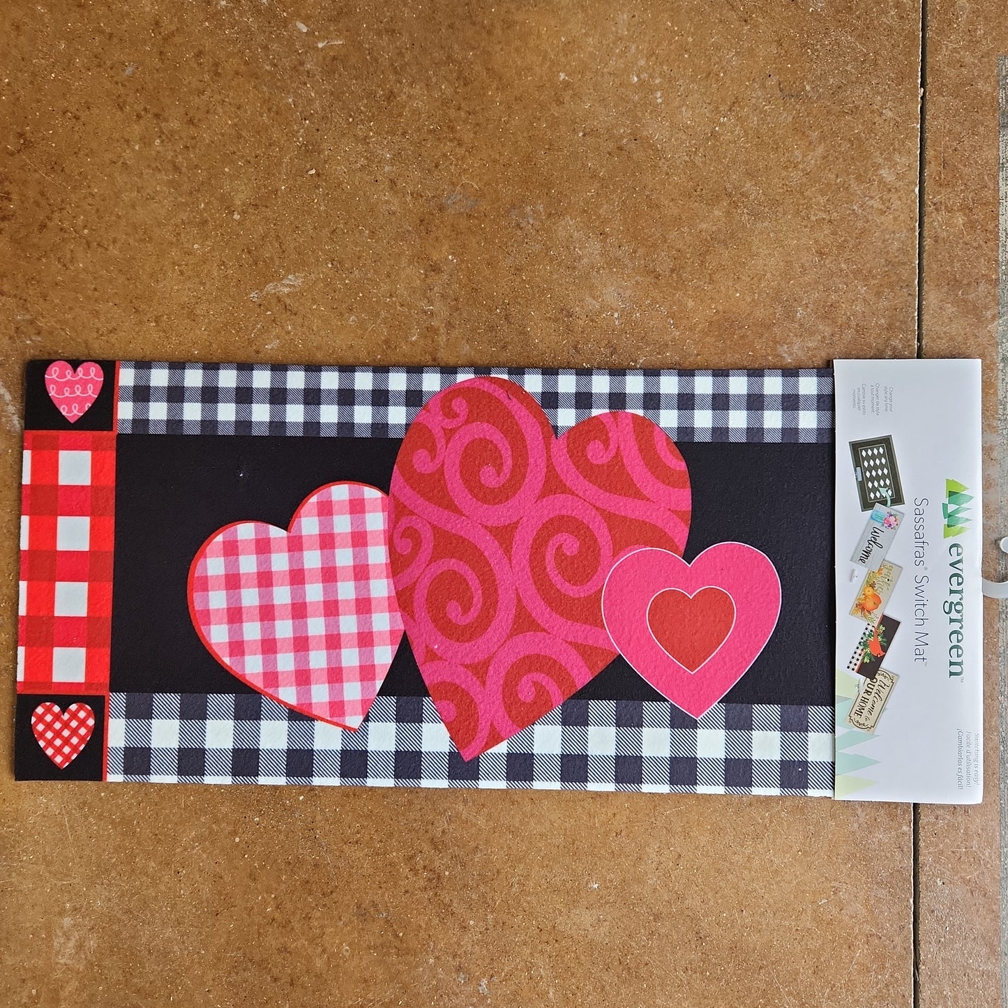 Switch Mat Valentines Heart Patterned Border