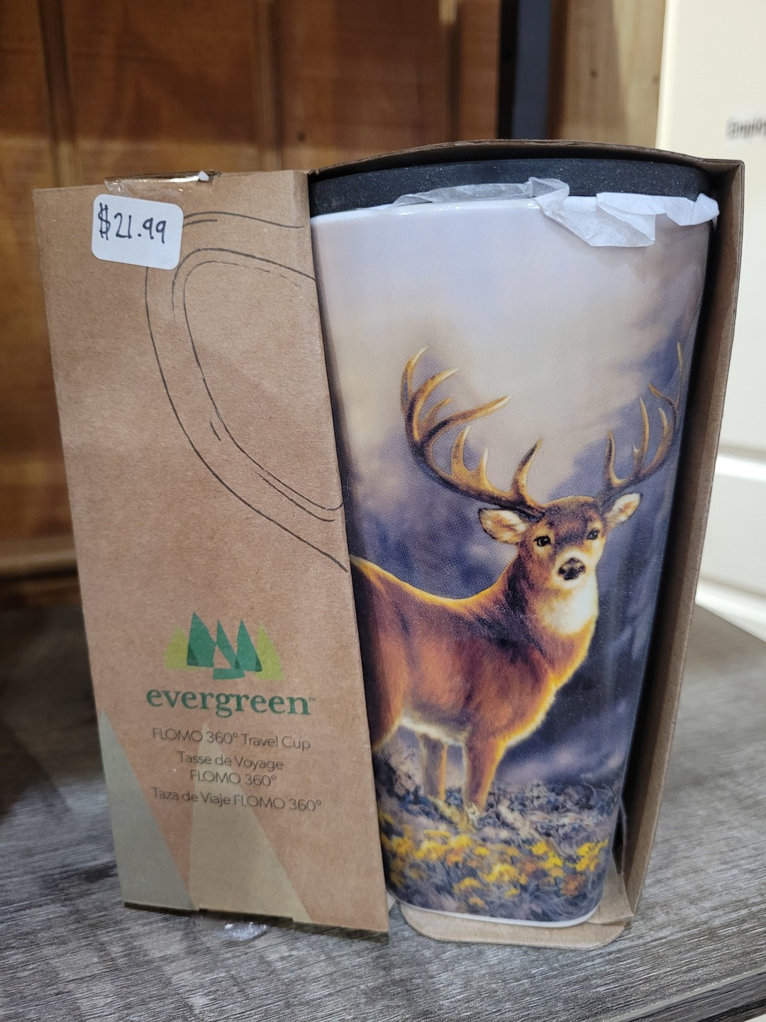 Travel Mug Ceramic FLOMO 360 White Tail Deer