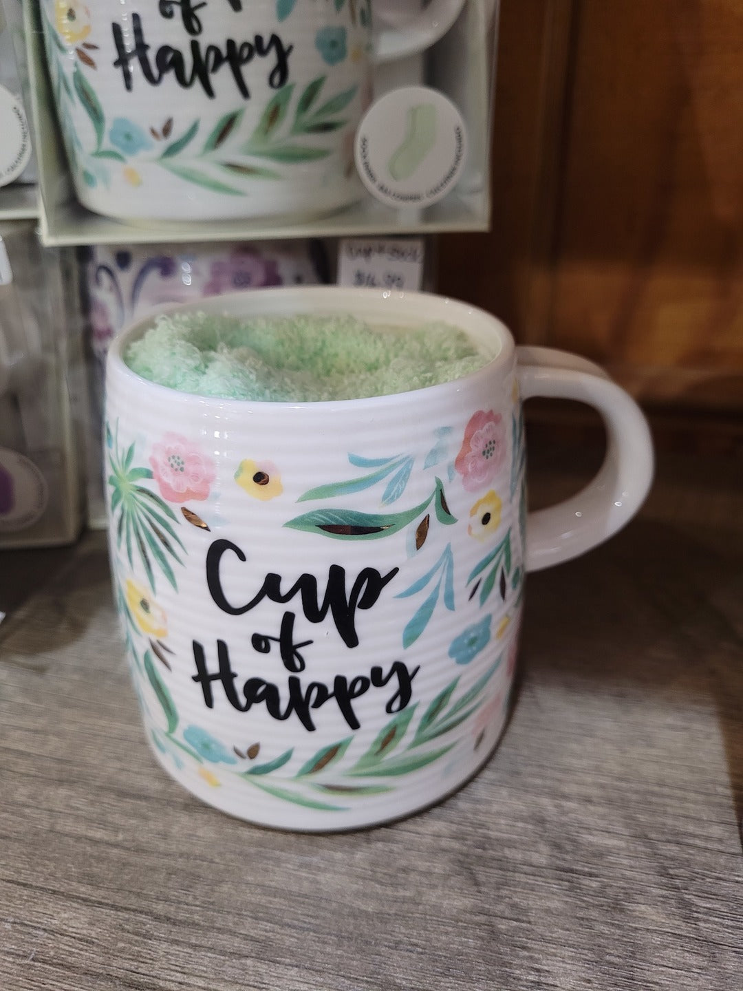 Cup of Happy Ceramic Mug & Sock set