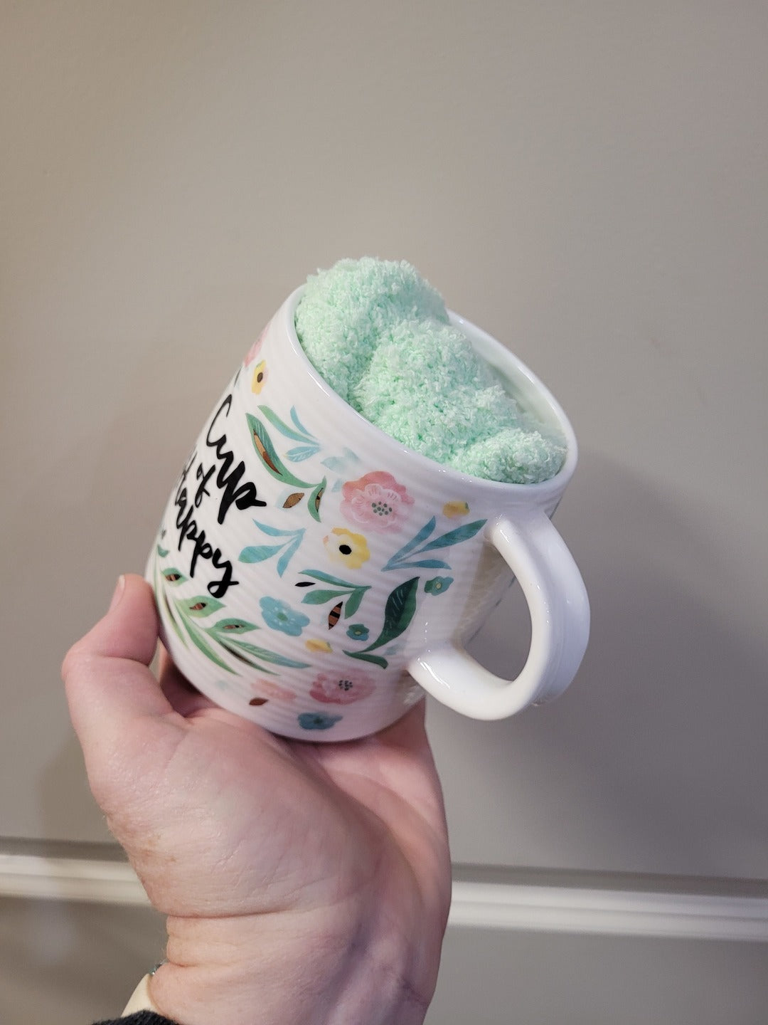 Cup of Happy Ceramic Mug & Sock set