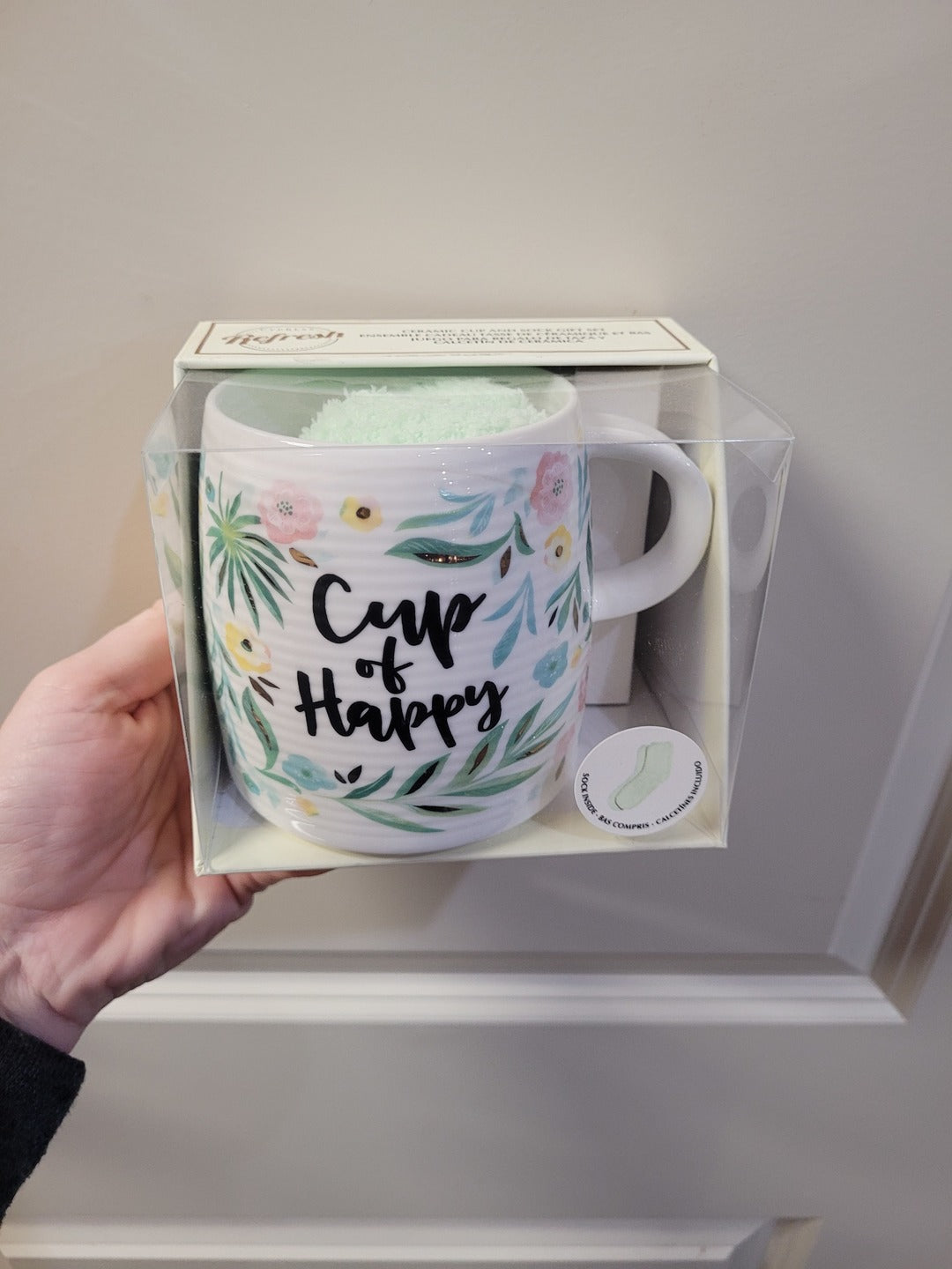 Cup of Happy Ceramic Mug & Sock set