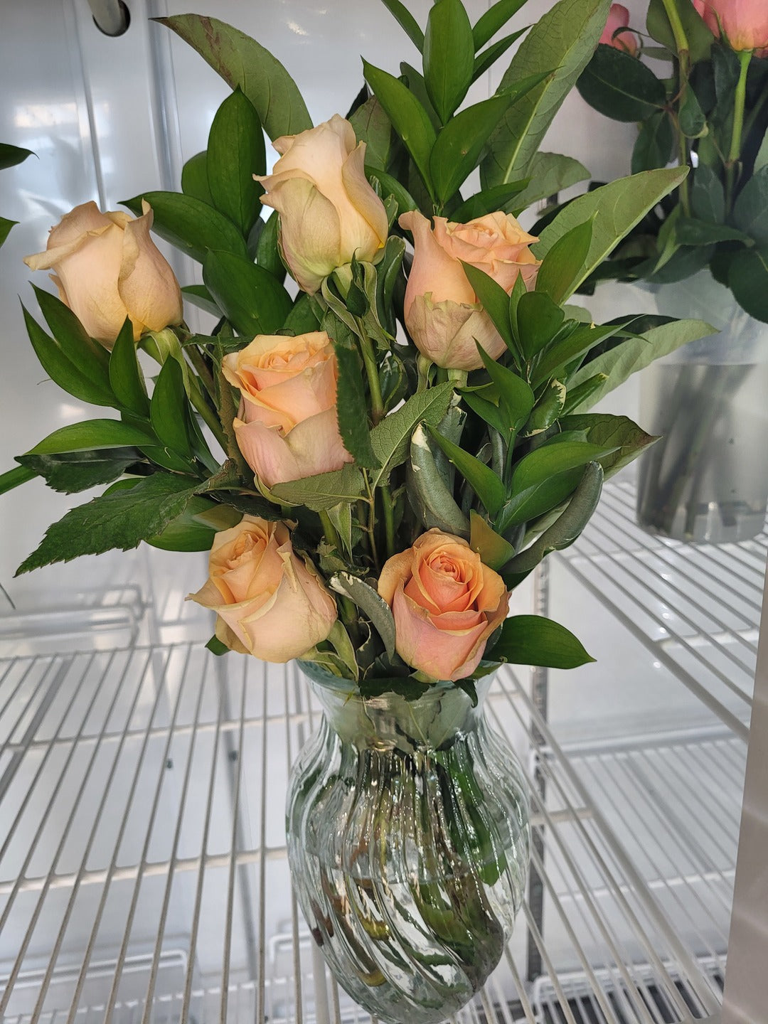 Vase of Half Dozen Roses