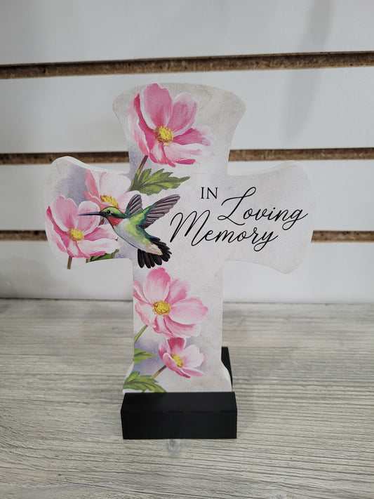 Loving Memory Pedestal Cross