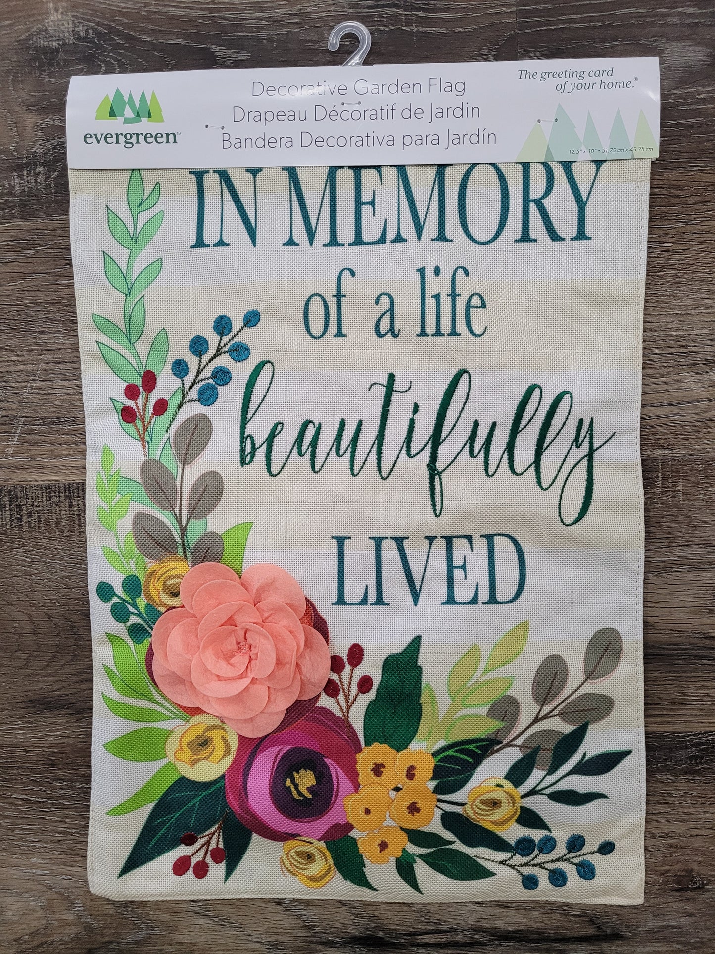 Garden Flag In Memory Of A Life