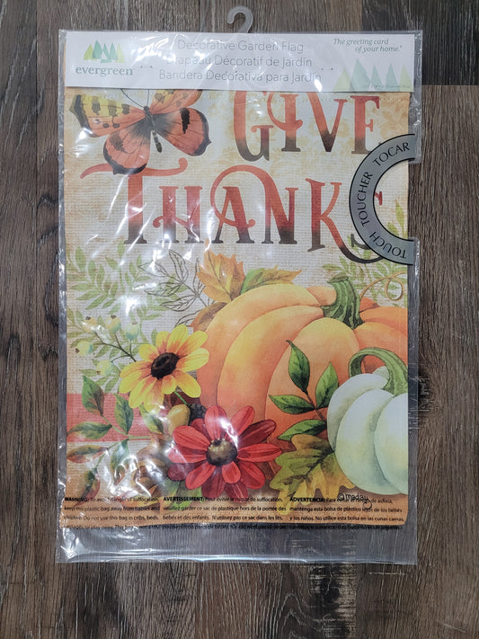 Garden Flag Give Thanks