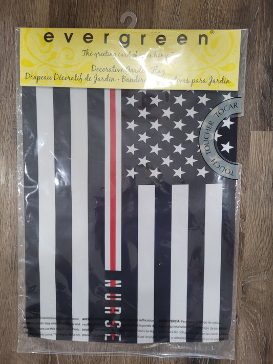 Garden Flag Nurse Thin Line