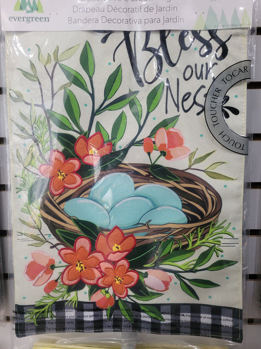 Garden Flag Spring Birds Nest