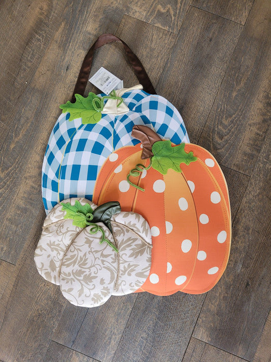 Door Decor Patterned Pumpkin