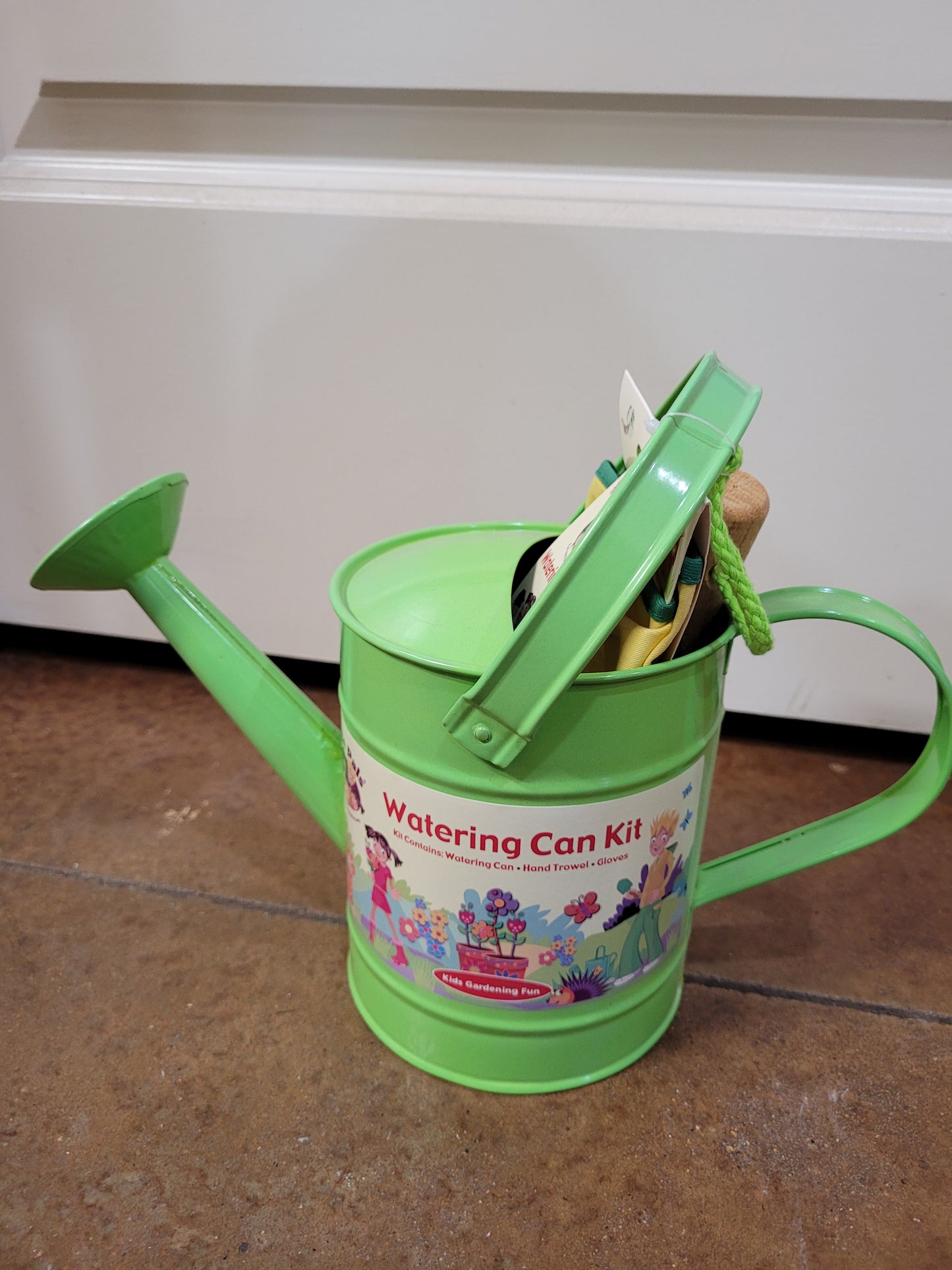 Little Pals Watering Can Kit Green Gardening Set
