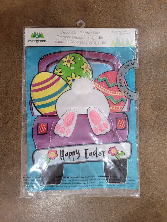 Garden Flag Easter Truck Bunny Bottom