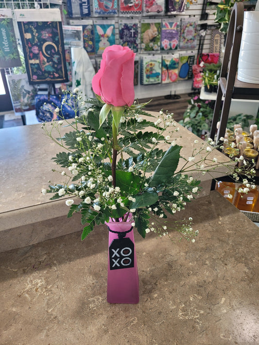XOXO Pink Single Rose