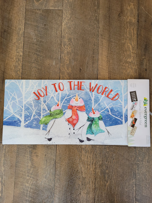 Switch Mat Joy to the World Snowman Sassafras