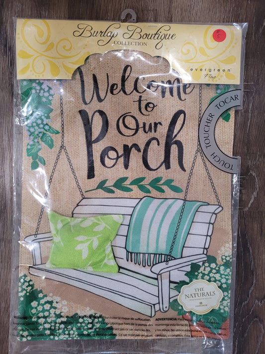 Garden Flag Porch Swing Welcome