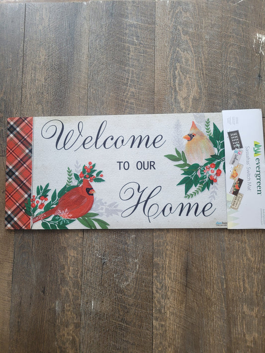 Switch Mat Tartan Welcome