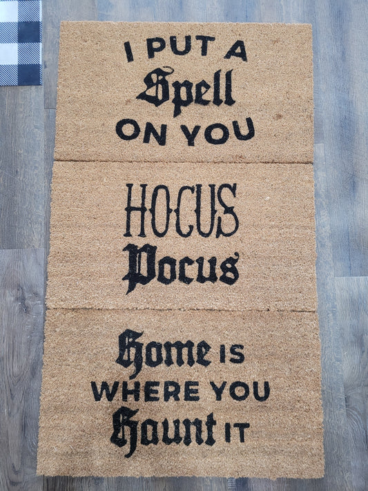 Halloween Greeting Coir Mat Assorted