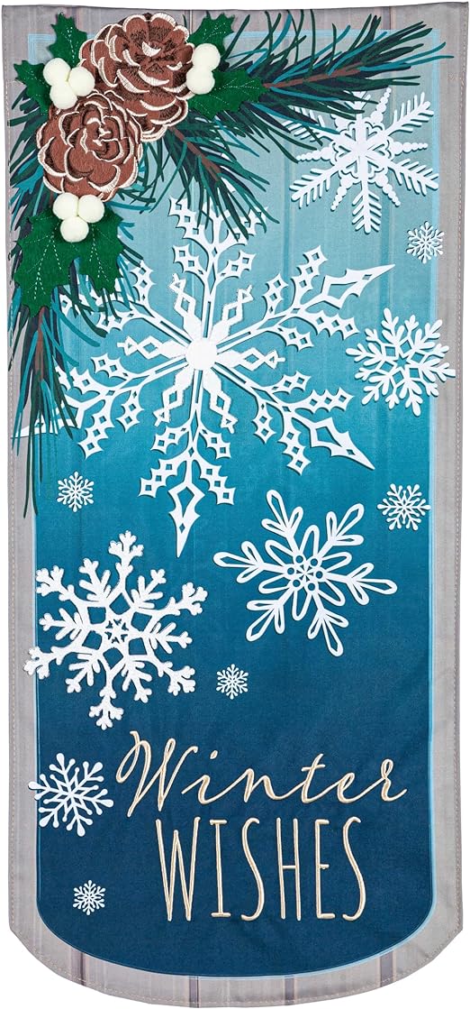Winter Wishes Snowflake Textile Decor