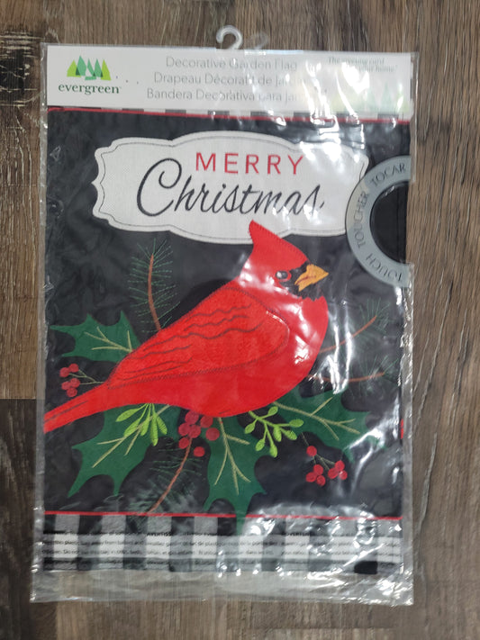 Garden Flag Merry Christmas Cardinal