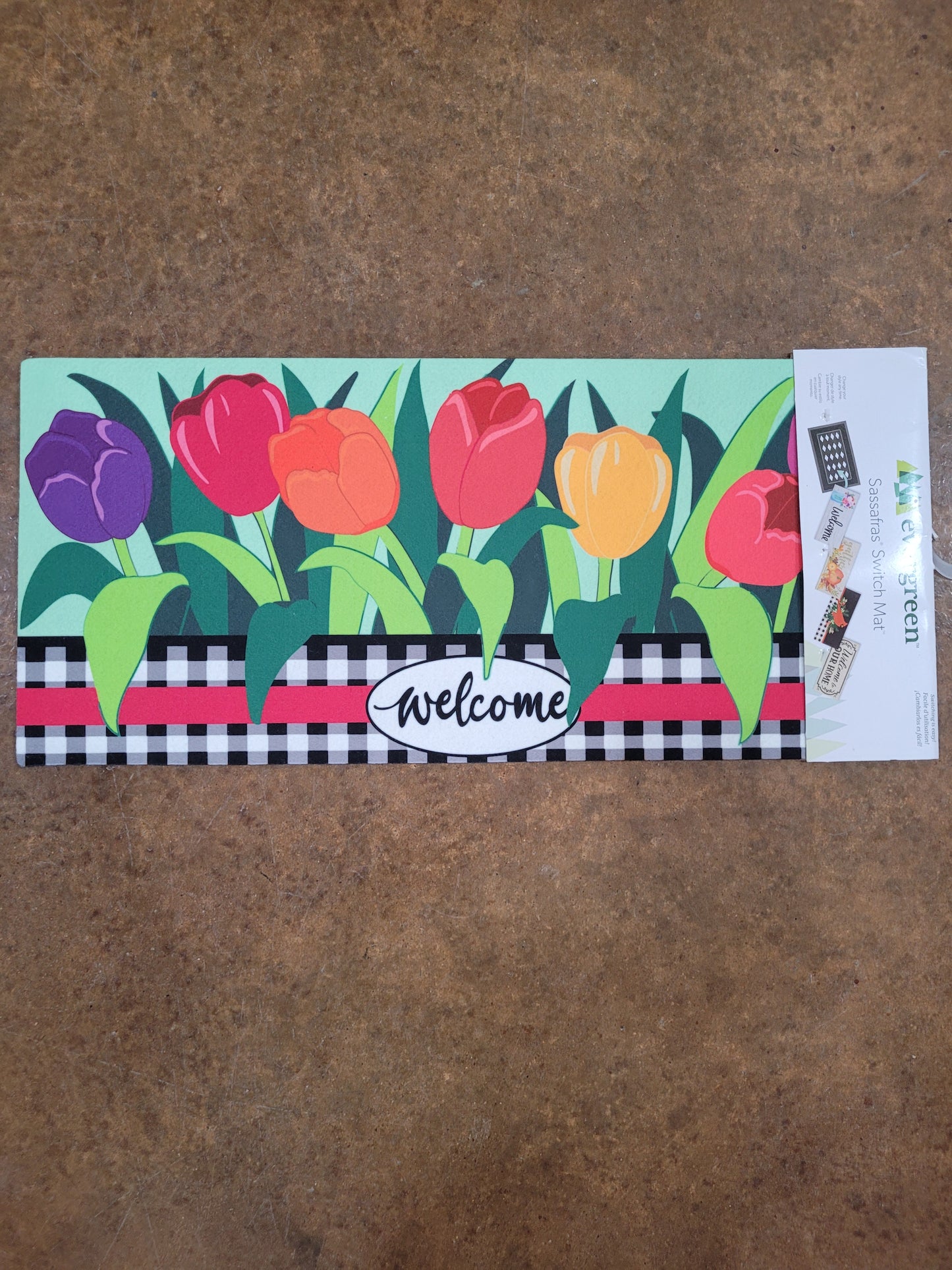 Switch Mat Welcome Spring Tulips