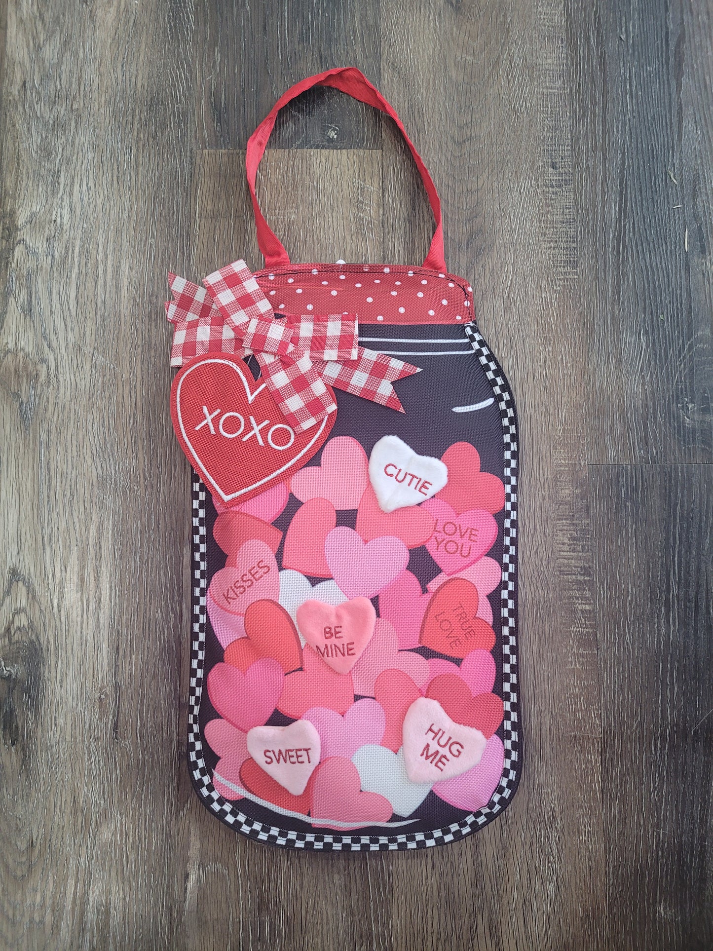 Door Decor Mason Jar Of Hearts