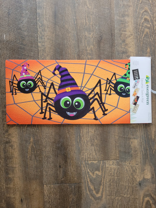 Switch Mat Happy Halloween Spiders