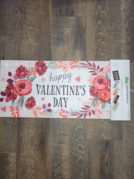 Switch Mat Floral Happy Valentines Day